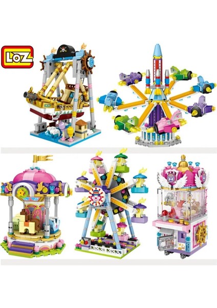 NO.1728 Tarzı Loz Yapı Taşları Dönme Dolap Oyuncaklar Bir Atlıkarınca Plastik Montaj Blokları Çocuk Oyuncağı Eğitici Dıy Mimarisi Modeli 1718 (Yurt Dışından) fırsatları
