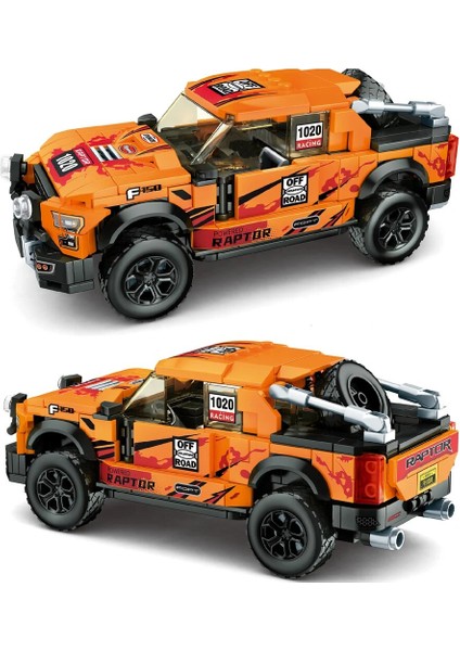 Yeşil Stil Hız Şampiyonları Ford F-150 Moc Suv Off-Road Geri Çekme Araba Figürleri Araç Yapı Taşları Ralli Yarışçıları Model Tuğlalar Oyuncaklar Çocuklar Için (Yurt Dışından) modelleri