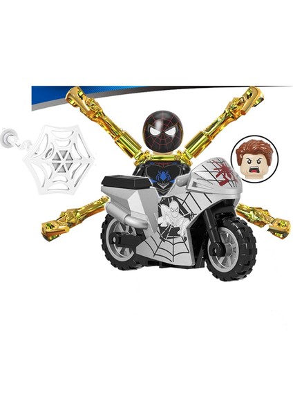 I-X1138 Stili Süper Kahraman Demir Örümcek Adam Serisi Takım Yapı Taşları Tuğla Örümcek-Gwen Mysterio Miles Morales Aksiyon Figürleri Çocuklar Oyuncak Hediye (Yurt Dışından)