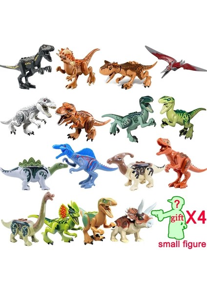 Küçük 16 B Stili 2021 Jurassic Dinozor Figürü Yapı Taşı Oyuncak Dino T-Rex Indoraptor Tyrannosaurus Rex Jiroskop Animal World Park Modeli Tuğla (Yurt Dışından)
