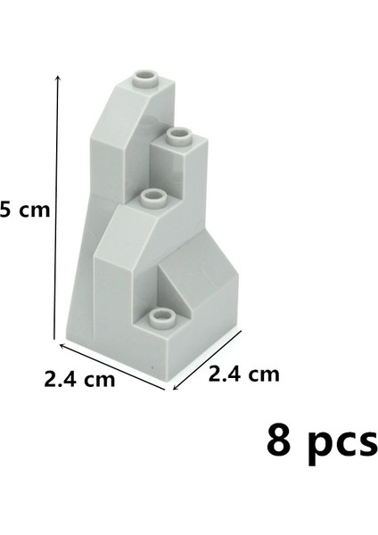 3X3X6 Açık Gri Stil Moc Kaya Paneli Rockery Dağ Dıy Şehir Sokak Görünümü Yapı Taşları Tepe Taş Tuğla Parçacıklar Oyuncaklar ile Uyumlu (Yurt Dışından)