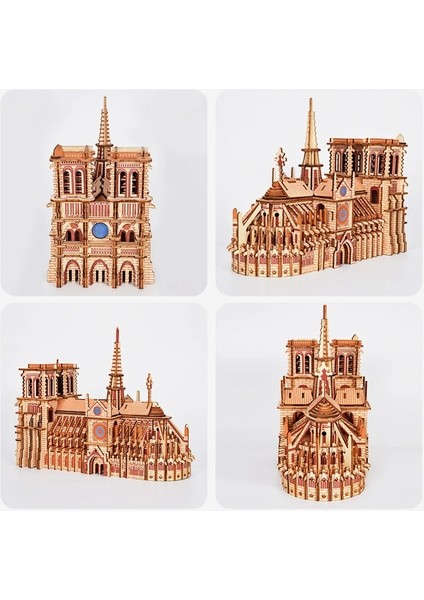 No.29 Tarzı 3D Ahşap Bulmacalar Notre Dame Katedrali Yelkenli Tekne Uçak Dıy Yapboz Woodcraft Kiti Çocuklar Için Eğitici Oyuncaklar Bina Robot Modeli (Yurt Dışından)