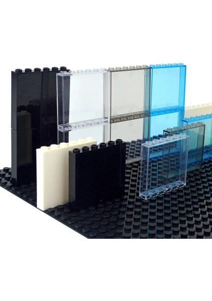 Beyaz 1X2X3 Tarzı Pencere Çerçevesi Cam Şeffaf Panel Ev Pencere Duvar Ray Figürü Askeri Parçalar Uyumlu Bloklar (Yurt Dışından) fiyatları