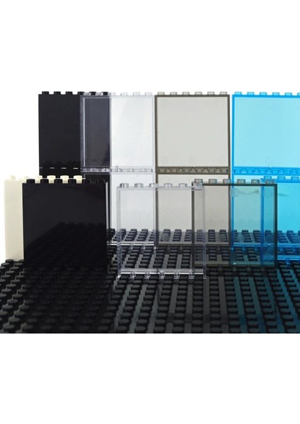 Beyaz 1X2X3 Tarzı Pencere Çerçevesi Cam Şeffaf Panel Ev Pencere Duvar Ray Figürü Askeri Parçalar Uyumlu Bloklar (Yurt Dışından) modelleri