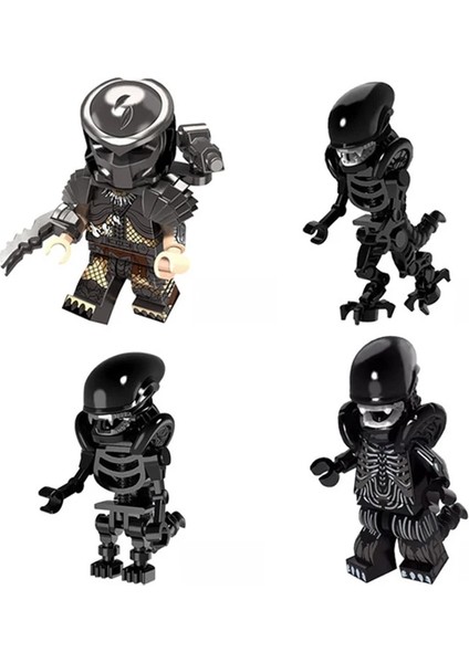 No.10 Tarzı Film Serisi Alien Terminatör Alien Vs Predator Aksiyon Figürü Prometheus Buz Canavarları Yapı Taşları Çocuklar Için Çocuk Oyuncakları (Yurt Dışından)