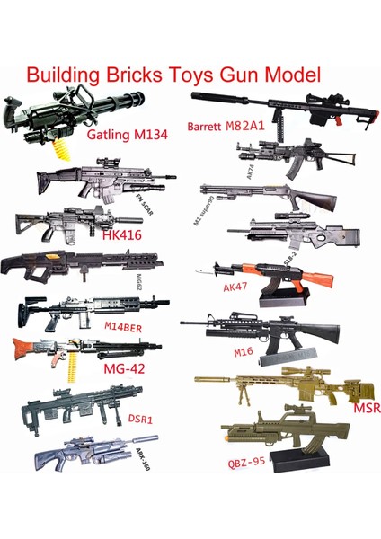 ARX-160 Stili 1:6 Ölçekli Oyuncak Tabanca Modeli G42 AK47 98K Tüfek Bulmacalar Yapı Tuğlaları Montaj Silahı Askeri Koleksiyonlar Sahne Sandpan Oyunu (Yurt Dışından)