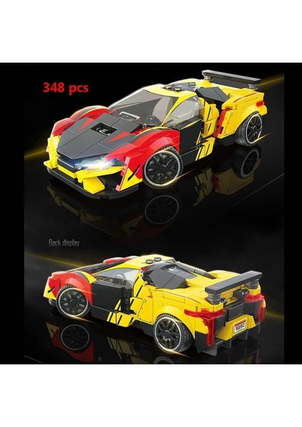 666030 Kutu Stili Yok Şehir Araba Araç Hız Şampiyonu Yarışçı Yapı Taşları Tuğla Yarışı Süper Araba Moc Yaratıcı Model Garaj Seti Eğitici Oyuncak (Yurt Dışından)