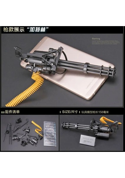 Gatling M134 Stili 1:6 Ölçekli Oyuncak Tabanca Modeli G42 AK47 98K Tüfek Bulmacalar Yapı Tuğlaları Montaj Silahı Askeri Koleksiyonlar Sahne Sandpan Oyunu (Yurt Dışından)