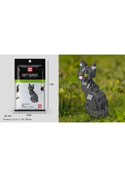 B33 Tarzı 1 Adet Hayvan Modeli Figürleri Mini Bloklar 3D Geyik Ayı Köpek Kedi Kartal Yapı Tuğlası Eğitici Oyuncak Çocuklar Için Doğum Günü Hediyesi Kız (Yurt Dışından)