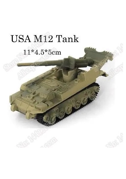 18 M12 Stili :72 4d Plastik Tank Kitleri Birleştirin Ikinci Dünya Savaşı Modeli Bulmaca Çocuklar Için Askeri Kum Masa Oyuncaklar Montajı (Yurt Dışından)