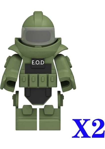 G-2set Stili Askeri Figürler Bomba Imha Takım Aksesuarları Yapı Taşı Modern Polis Askeri Yelek Ekipmanları Modeli Mini Parçaları Tuğla Oyuncak (Yurt Dışından)