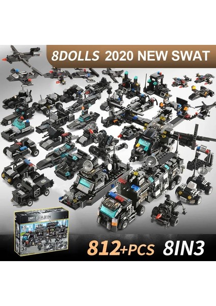 5560 Kutu Stili Yok Şehir Polis Karakolu Araba Genel Merkezi Yapı Taşları Oyuncaklar Teknik Kamyon Swat Ww2 Askeri Tuğlalar Çocuklar Için Oyuncaklar (Yurt Dışından)