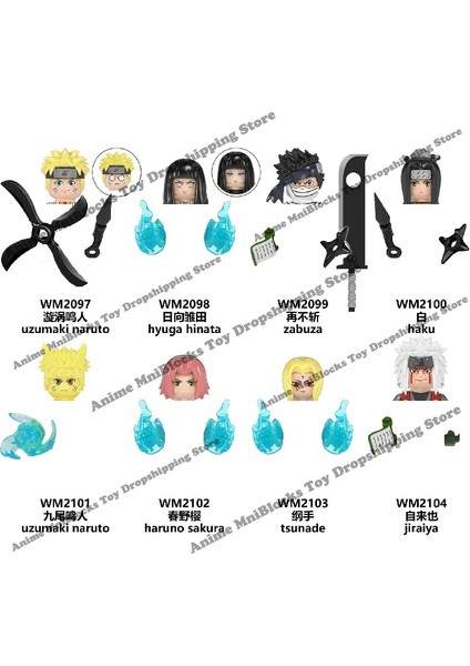 Yeşil Stil W Tek Satış Naruto Blokları Yapı Taşları Oyuncaklar Anime Çizgi Film Japon Karakterleri Naruto Tuğla Aksesuarları Çocuk Hediyeleri (Yurt Dışından) indirimleri
