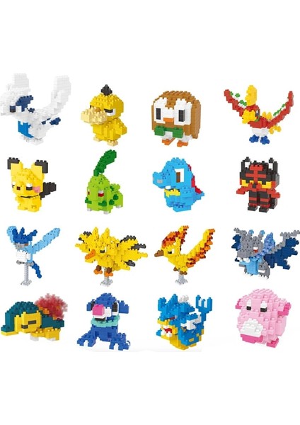 Bobo 8094A Stili 7.5cm Yeni Pokemon Yapı Taşları Aksiyon Figürü Granüller Cep Canavar Pikachu Poke Elmas Mini Model Tek Parça Çocuklar Için Oyuncak Toplamak (Yurt Dışından)