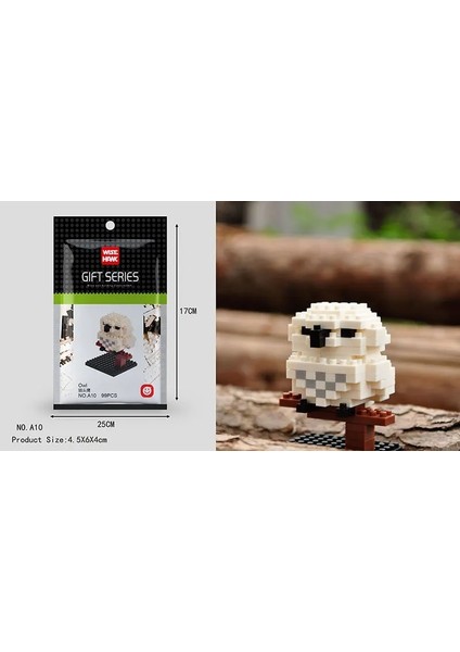 A10 Stili 1 Adet Hayvan Modeli Figürleri Mini Bloklar 3D Geyik Ayı Köpek Kedi Kartal Yapı Tuğlası Eğitici Oyuncak Çocuklar Için Doğum Günü Hediyesi Kız (Yurt Dışından)