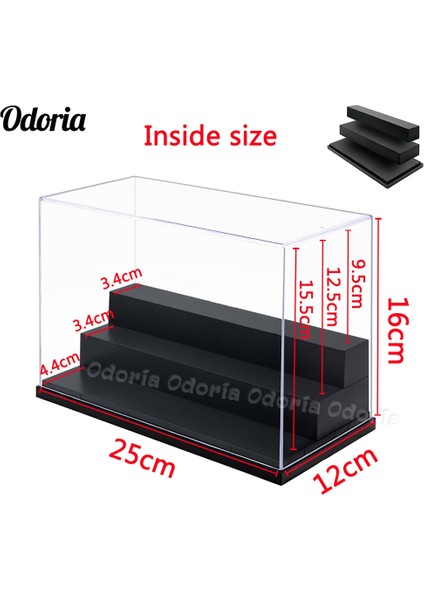 3 ADIM-25X12X16CM Stili Odoria Adımları Akrilik Vitrin Aksiyon Figürleri Için Büyük Toz Geçirmez Şeffaf Kutu Dolabı Koleksiyon Modeli (Yurt Dışından)