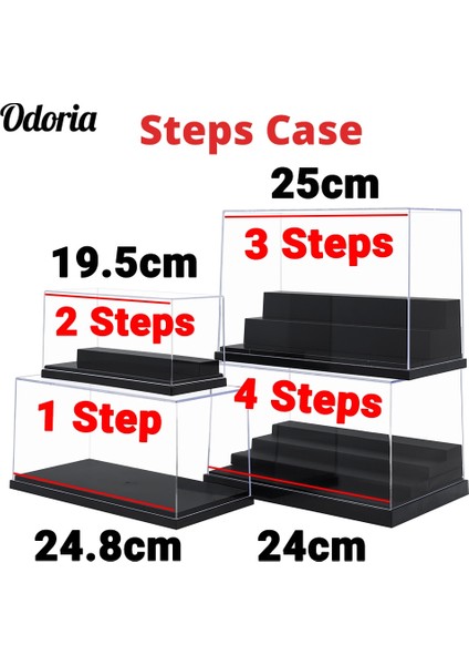 3 ADIM-25X12X16CM Stili Odoria Adımları Akrilik Vitrin Aksiyon Figürleri Için Büyük Toz Geçirmez Şeffaf Kutu Dolabı Koleksiyon Modeli (Yurt Dışından) fiyatları