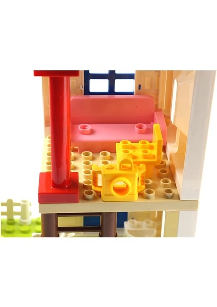 LXF-YD-094-2 Stili Dıy Aksesuarları Tuğla Ağaç Ev Taban Plakası Pencere Ev Kanepe Mobilya Büyük Parçacık Büyük Boy Yapı Taşları Doğum Günü Çocuk Oyuncak (Yurt Dışından) indirimleri