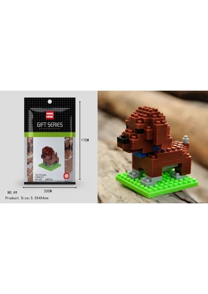 A9 Stili Wisehawk Elmas Mini Yapı Taşları Hayvan Oyuncak Çanta Yapı Taşları A1-B26 Çocuklar Için Köpek Kedi Kuş Hayvan Serisi Hediyeler (Yurt Dışından)