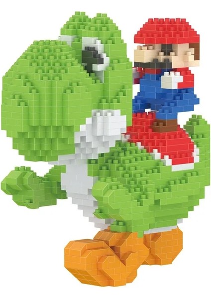 7105-KUTU Stili 9 Model Mini Süper Mario Bros Luigi Yoshi Waluigi Blokları Çocuklar Eğitici Mikro Mario Cosplay Yapı Tuğlası Oyuncaklar (Yurt Dışından)
