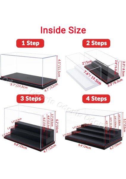 3 ADIM-25X12X16CM Stili Odoria Adımları Akrilik Vitrin Aksiyon Figürleri Için Büyük Toz Geçirmez Şeffaf Kutu Dolabı Koleksiyon Modeli (Yurt Dışından) modelleri