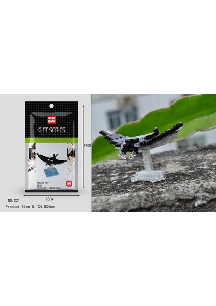 C21 Stili Wisehawk Mini Yapı Taşları Elmas Hayvan Modeli Çanta Tuğla Köpek Kedi Geyik Balık Serisi Oyuncaklar Çocuklar Için Hediyeler B24-D15 (Yurt Dışından)