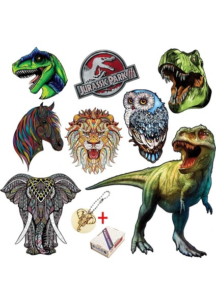 Xıang-02-A3 Stili Unique 3D Dinosaur Animal Wooden Puzzle Adult Kids Jigsaw Puzzles Toys Wooden Montessori Toy Children Wooden Puzzle Toys Gifts (Yurt Dışından)