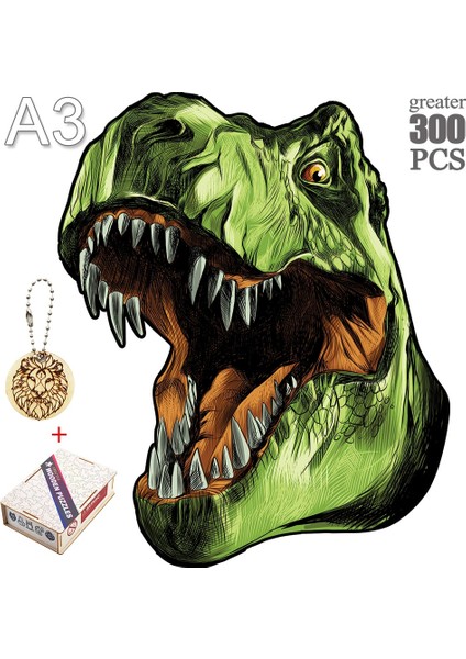 Xıang-02-A3 Stili Unique 3D Dinosaur Animal Wooden Puzzle Adult Kids Jigsaw Puzzles Toys Wooden Montessori Toy Children Wooden Puzzle Toys Gifts (Yurt Dışından)