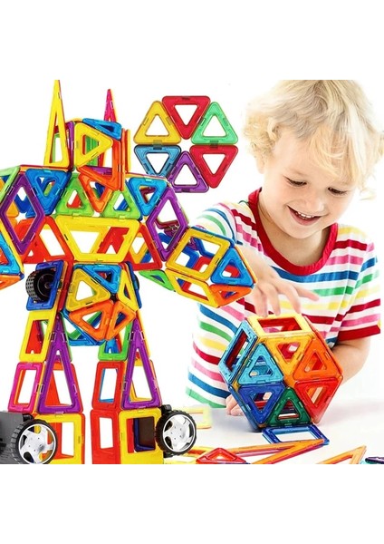 Mini 110 Adet Set Stili 3D Manyetik Oyuncaklar Mıknatıs Tasarımcısı Inşaat Seti Mini ve Büyük Boy Model Yapı Taşları Çocuklar Için Eğitici Oyuncaklar (Yurt Dışından)