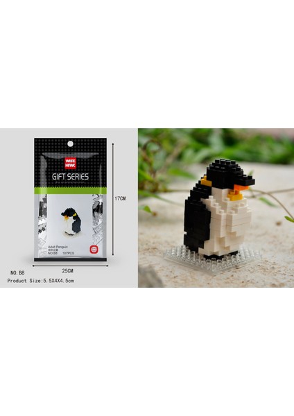 B8 Stili Wisehawk Elmas Mini Yapı Taşları Hayvan Oyuncak Çanta Yapı Taşları A1-B26 Çocuklar Için Köpek Kedi Kuş Hayvan Serisi Hediyeler (Yurt Dışından)