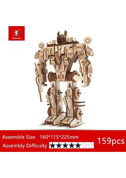 No.6 Tarzı Woodcraft Montaj Inşaat Setleri Ahşap 3D Bulmaca Robot Modeli Bilim Serisi Hobiler Oyuncaklar Çocuklar Gençler Yetişkin Aksiyon Figürü (Yurt Dışından)