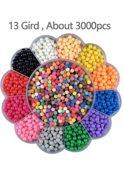 Sarı Stil Dolum Hama Boncuk Bulmaca Aquabeads Dıy Su Püskürtme Boncuk Aracı Pegboard Top Oyunları Kızlar Için 3D El Yapımı Sihirli Oyuncaklar Çocuklar (Yurt Dışından)
