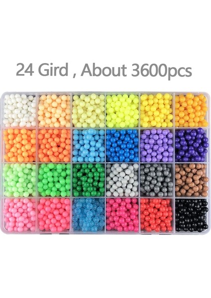 Sarı Stil Dolum Hama Boncuk Bulmaca Aquabeads Dıy Su Püskürtme Boncuk Aracı Pegboard Top Oyunları Kızlar Için 3D El Yapımı Sihirli Oyuncaklar Çocuklar (Yurt Dışından)