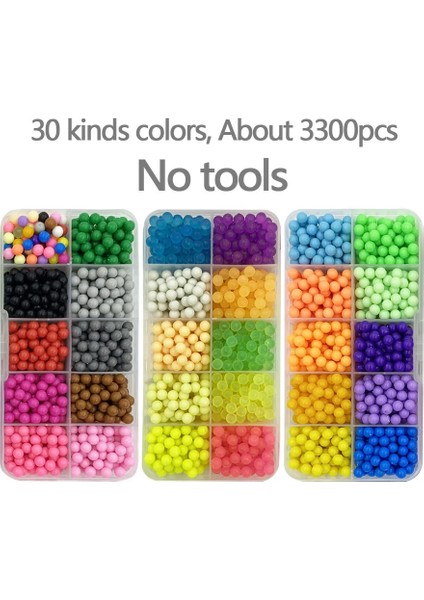 Sarı Stil Dolum Hama Boncuk Bulmaca Aquabeads Dıy Su Püskürtme Boncuk Aracı Pegboard Top Oyunları Kızlar Için 3D El Yapımı Sihirli Oyuncaklar Çocuklar (Yurt Dışından)
