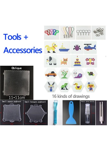 Sarı Stil Dolum Hama Boncuk Bulmaca Aquabeads Dıy Su Püskürtme Boncuk Aracı Pegboard Top Oyunları Kızlar Için 3D El Yapımı Sihirli Oyuncaklar Çocuklar (Yurt Dışından)