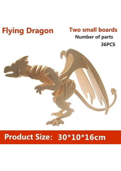 No.2 Tarzı Yüksek Li Dinozor 3D Bulmaca Katı Ahşap Çocuk Eğitici Oyuncak Dıy Ahşap Takma ve Montaj Modeli (Yurt Dışından)