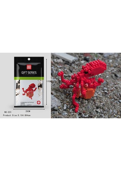 C23 Stili 1 Adet Hayvan Modeli Figürleri Mini Bloklar 3D Geyik Ayı Köpek Kedi Kartal Yapı Tuğlası Eğitici Oyuncak Çocuklar Için Doğum Günü Hediyesi Kız (Yurt Dışından)