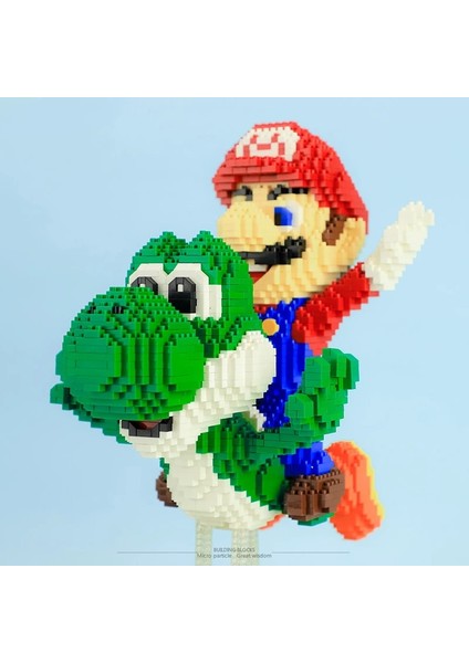 NO.3454 Tarzı Kutu Yok Dıy Süper Uçan Ma Bros Marş Mini Tuğla Yoshi Karikatür Anime Figürleri Model Serisi Yapı Taşları Childr Için Eğitici Oyuncak (Yurt Dışından)