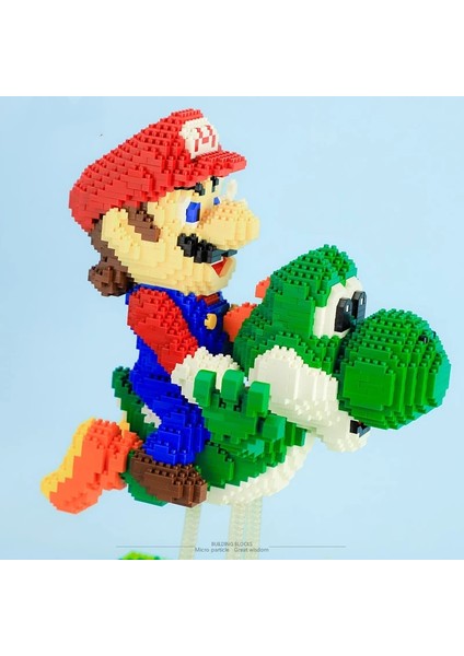 NO.3454 Tarzı Kutu Yok Dıy Süper Uçan Ma Bros Marş Mini Tuğla Yoshi Karikatür Anime Figürleri Model Serisi Yapı Taşları Childr Için Eğitici Oyuncak (Yurt Dışından)