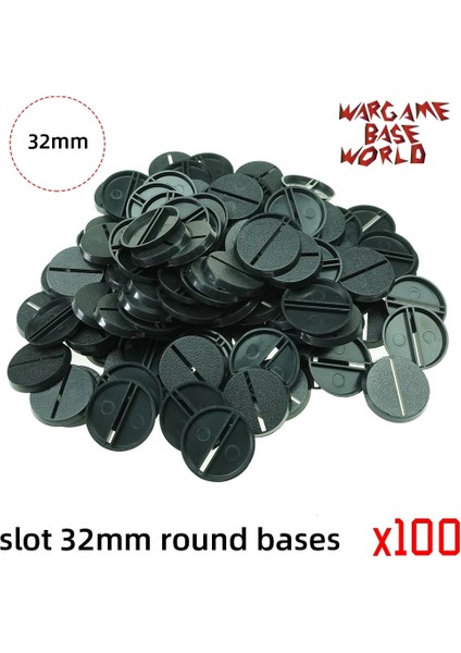 NO.100 Tarzı Oyun Minyatürleri ve Masa Oyunları Için 32 mm Yuvarlak Yuva Tabanları (Yurt Dışından)