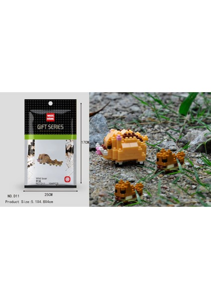 D11 Stili 1 Adet Hayvan Modeli Figürleri Mini Bloklar 3D Geyik Ayı Köpek Kedi Kartal Yapı Tuğlası Eğitici Oyuncak Çocuklar Için Doğum Günü Hediyesi Kız (Yurt Dışından)
