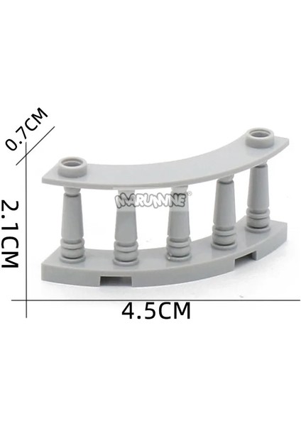 30056 Gri Stil Marumine Moc Şehir Aksesuarları Tuğlalar Çit Korkuluk Merdivenler Ev Bahçe Oyuncak Inşaat Yapı Taşları Parçaları Parçaları (Yurt Dışından)