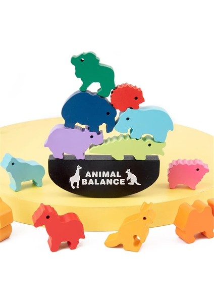 Dinozor Tarzı Çocuk Montessori Ahşap Hayvan Denge Blokları Masa Oyunları Oyuncak Dinozor Eğitici Istifleme Yüksek Yapı Taşı Ahşap Oyuncak Boys (Yurt Dışından) modelleri