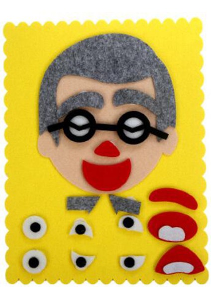 E Büyükbaba Stili 1 Takım Yapboz Eva 3D Dıy Oyuncaklar Duygu Değişimi Bulmaca Oyuncaklar Montessori Eğitici Oyuncaklar Çocuklar Için Öğrenme Karikatür Bulmaca (Yurt Dışından)