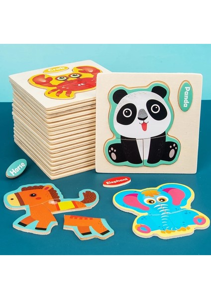 Koyu Haki Stili Bebek Oyuncakları Ahşap 3D Bulmaca Tangram Şekilleri Öğrenme Karikatür Hayvan Zeka Yapboz Oyuncaklar Çocuklar Için Eğitici (Yurt Dışından) modelleri