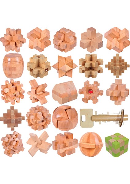 Abluka Tarzı Iq Zeka Kong Ming Kilidi Montessori Bulmaca Lu Ban Kilidi 3D Ahşap Birbirine Burr Bulmacalar Oyun Oyuncak Yetişkinler Çocuklar Için (Yurt Dışından)