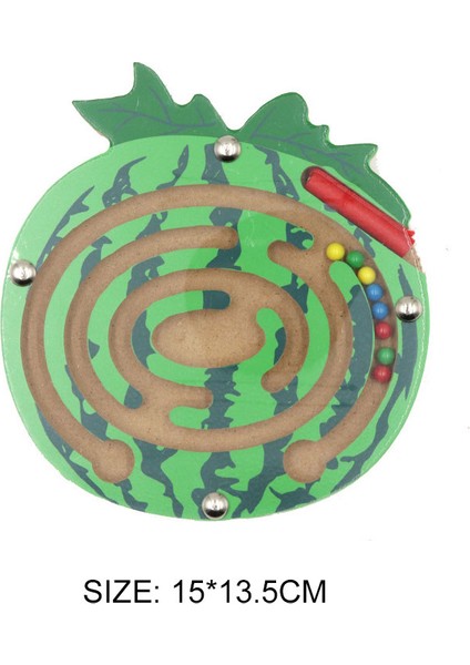Karpuz Tarzı 3D Ahşap Bulmaca Montessori Oyuncaklar Çocuk Yılları Için Bulmaca Oyunu Eğitici Oyuncak Manyetik Labirent Montessori Eğitici Ahşap Oyuncaklar (Yurt Dışından)