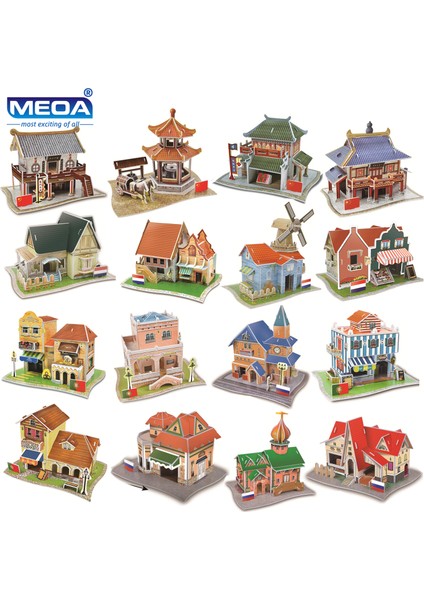 668-20 Stili 40 Stil Dünyaca Ünlü Mimari Bina 3D Yapboz Model Inşaat 3D Yapboz Oyuncaklar Çocuklar Için Noel Hediyesi (Yurt Dışından)
