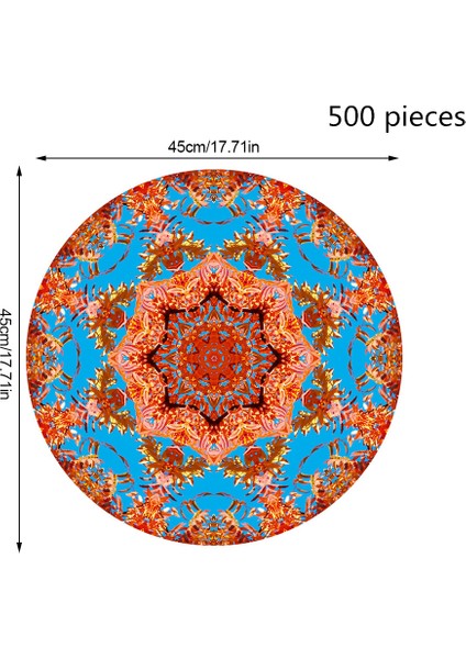 Turuncu Mandala Stili Eces 3D Yapboz Masa Oyunları Hayvan Aslan Yuvarlak Kağıt Yapboz Oyuncaklar Yetişkinler Için Hediye Çocuk Oyuncakları Çocuklar Için Duvar Dekoru (Yurt Dışından)