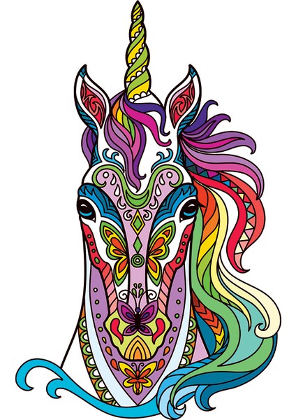 Djs-06-A3 Stili Ahşap Yapboz 3D Unicorn Monte Model Seti Çocuk Oyuncakları Çocuk Kızları Doğum Günü Hediyeleri (Yurt Dışından)